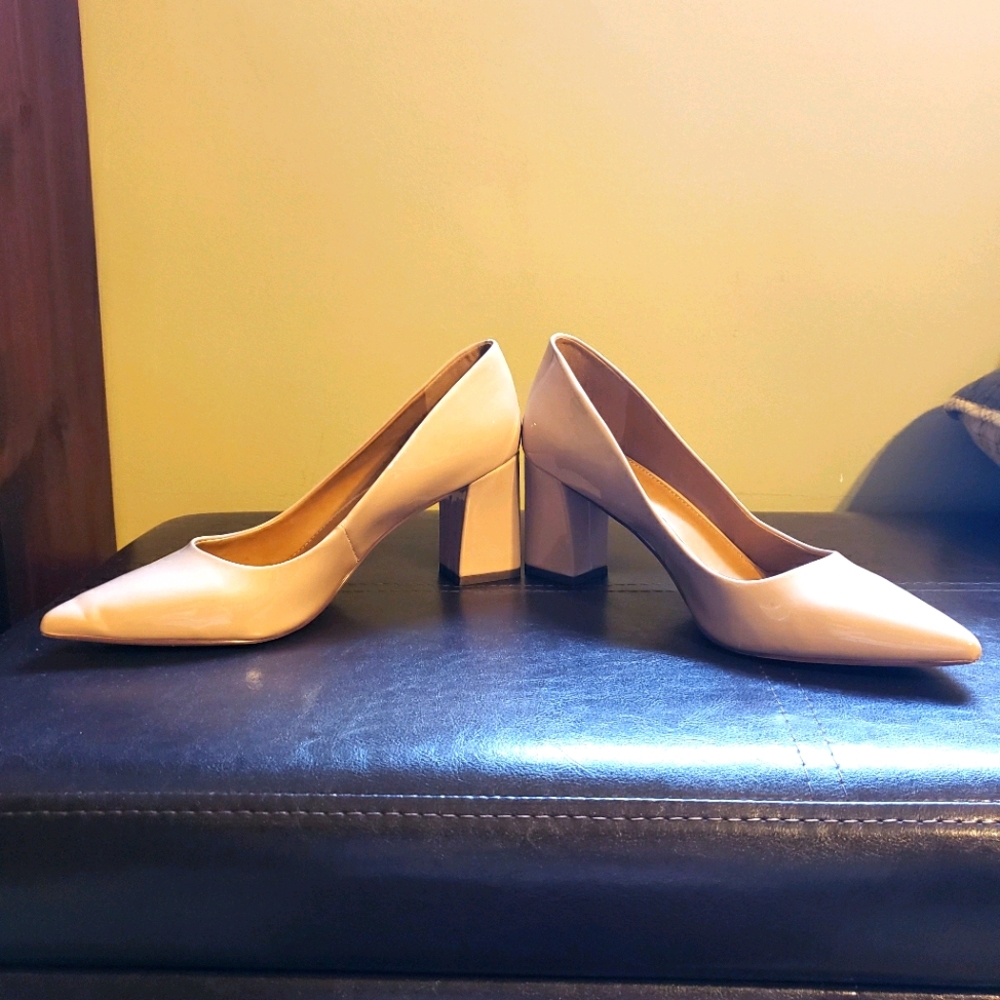 14th & Union Nude Patent Leather Pumps, Size 9